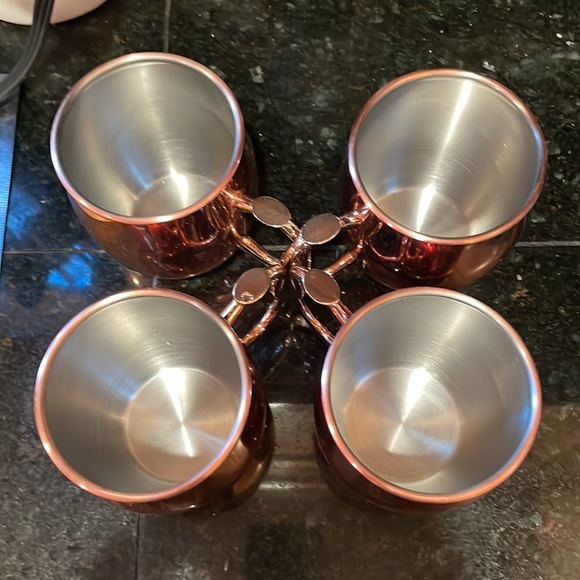 Set of 4 Cooper/ Stainless Steel Moscow Mule Mugs - Picture 4 of 5